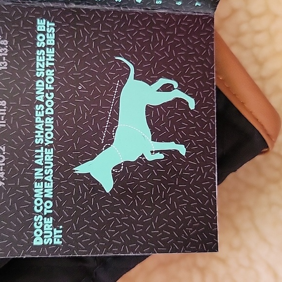 FuzzYard Quilted Dog Jacket - Black and brown faux leather size 5 - Picture 10 of 11